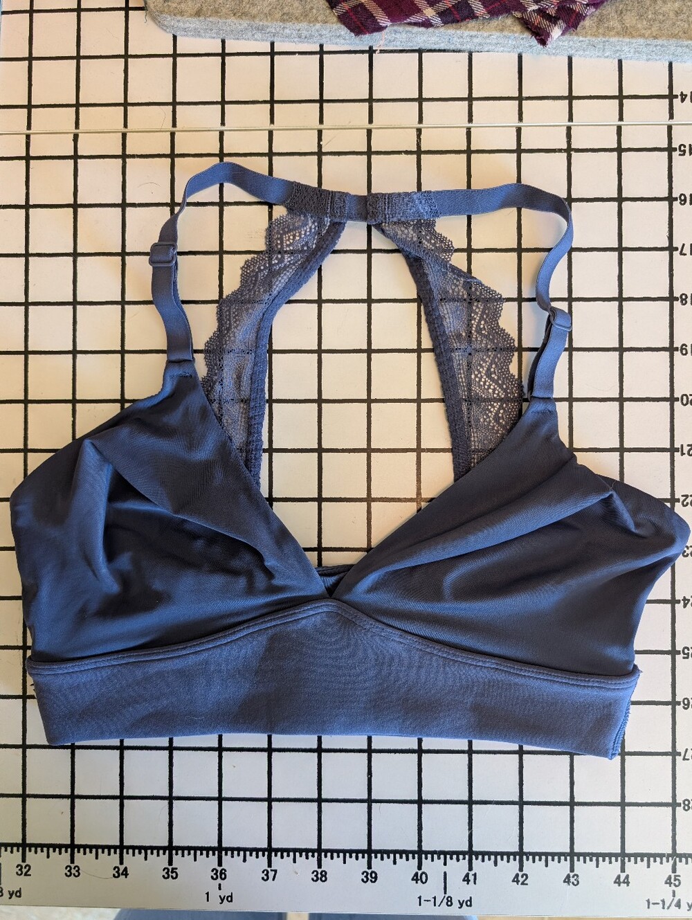 Harper Wilde Lace-Back Wireless Bralette in Slate Blue
